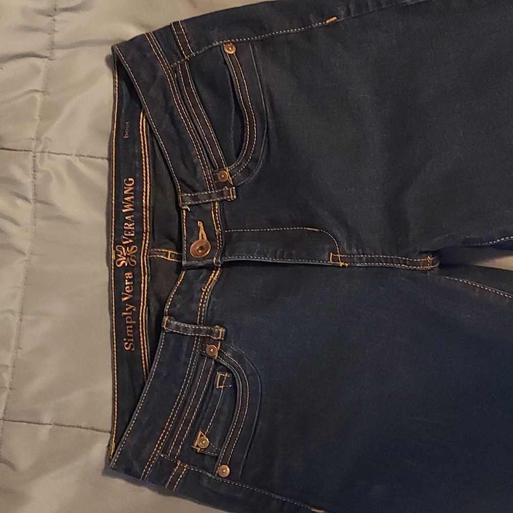 Vera Wang Midnight Blue Straight Leg Jeans